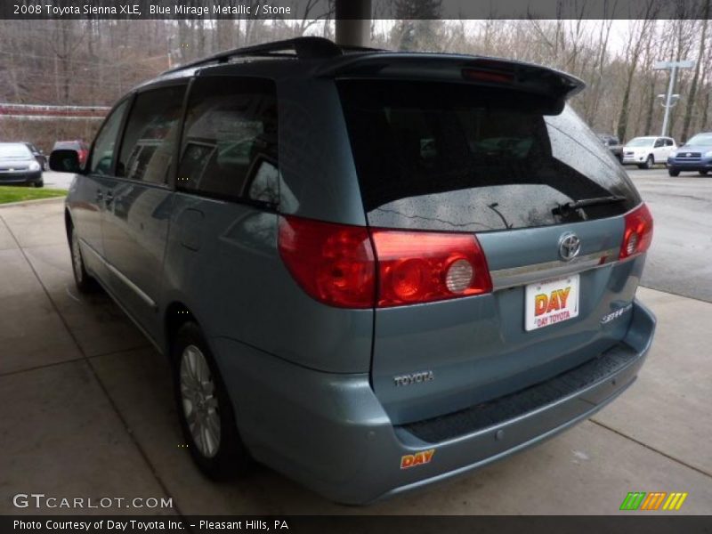 Blue Mirage Metallic / Stone 2008 Toyota Sienna XLE