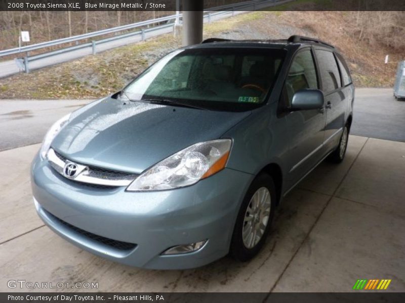 Blue Mirage Metallic / Stone 2008 Toyota Sienna XLE