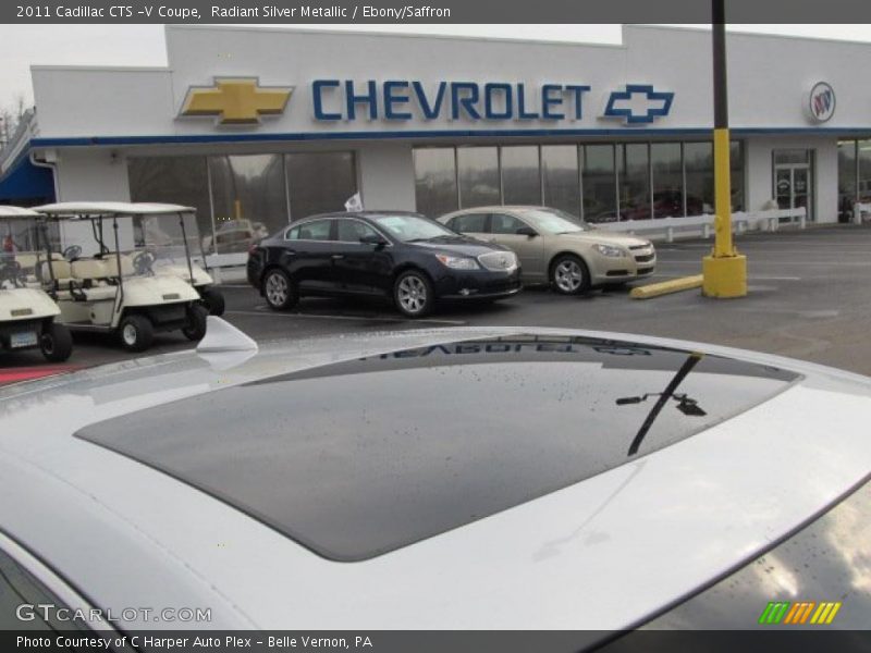 Radiant Silver Metallic / Ebony/Saffron 2011 Cadillac CTS -V Coupe