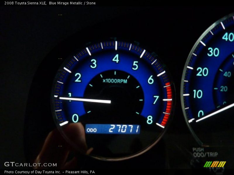 Blue Mirage Metallic / Stone 2008 Toyota Sienna XLE