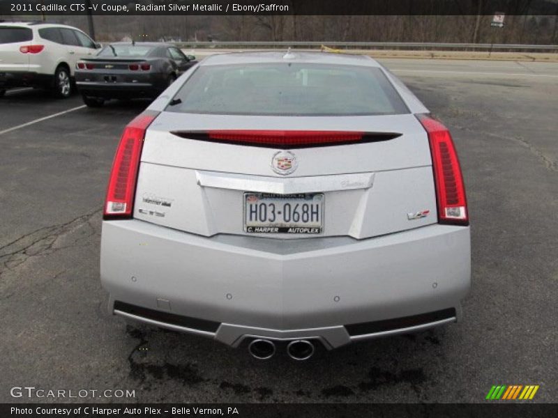 Radiant Silver Metallic / Ebony/Saffron 2011 Cadillac CTS -V Coupe