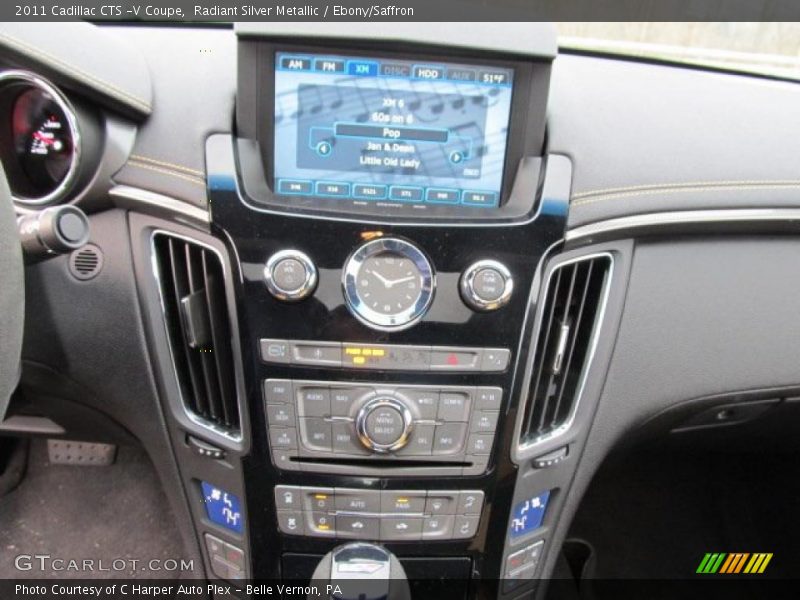Radiant Silver Metallic / Ebony/Saffron 2011 Cadillac CTS -V Coupe