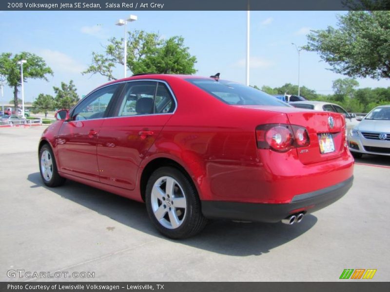 Salsa Red / Art Grey 2008 Volkswagen Jetta SE Sedan