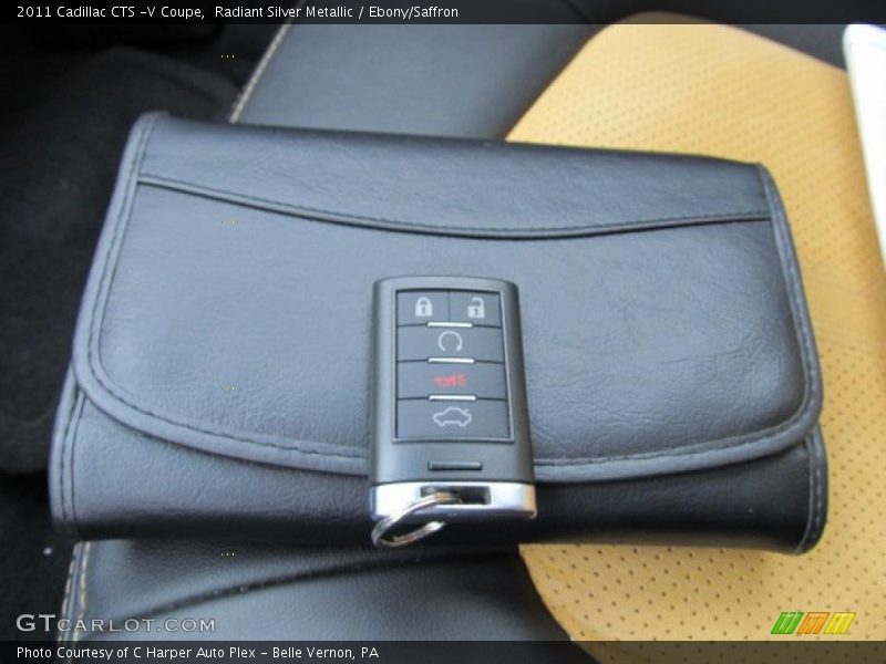 Radiant Silver Metallic / Ebony/Saffron 2011 Cadillac CTS -V Coupe