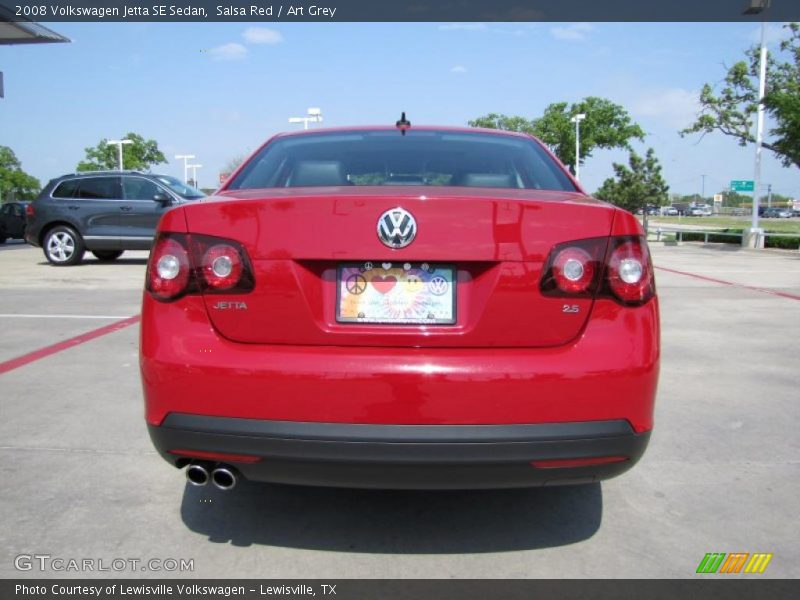 Salsa Red / Art Grey 2008 Volkswagen Jetta SE Sedan