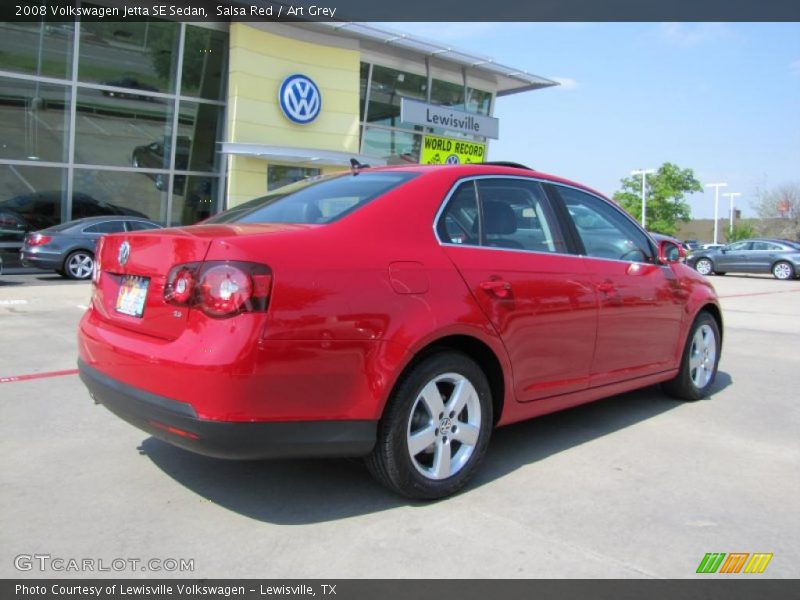 Salsa Red / Art Grey 2008 Volkswagen Jetta SE Sedan