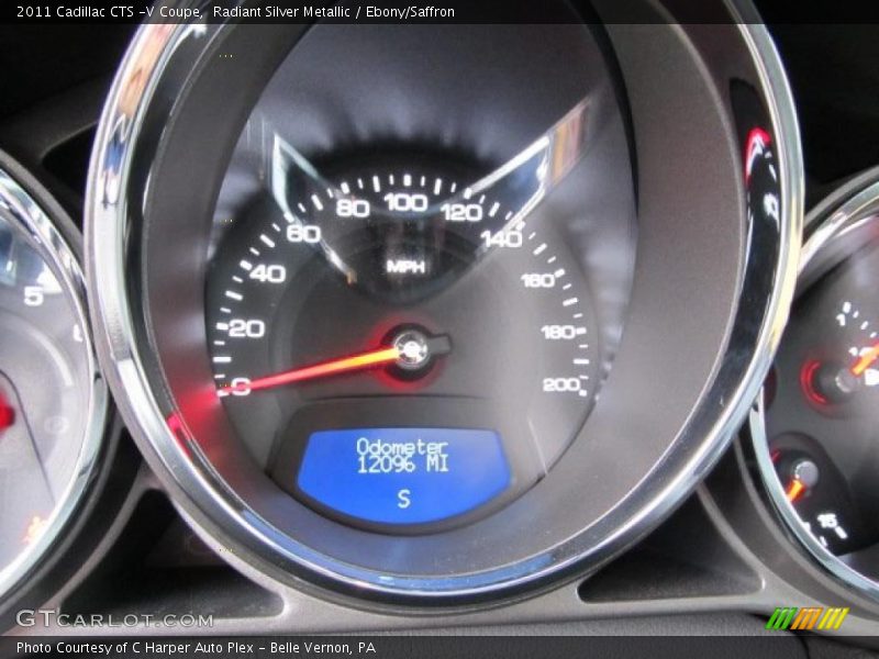 Radiant Silver Metallic / Ebony/Saffron 2011 Cadillac CTS -V Coupe
