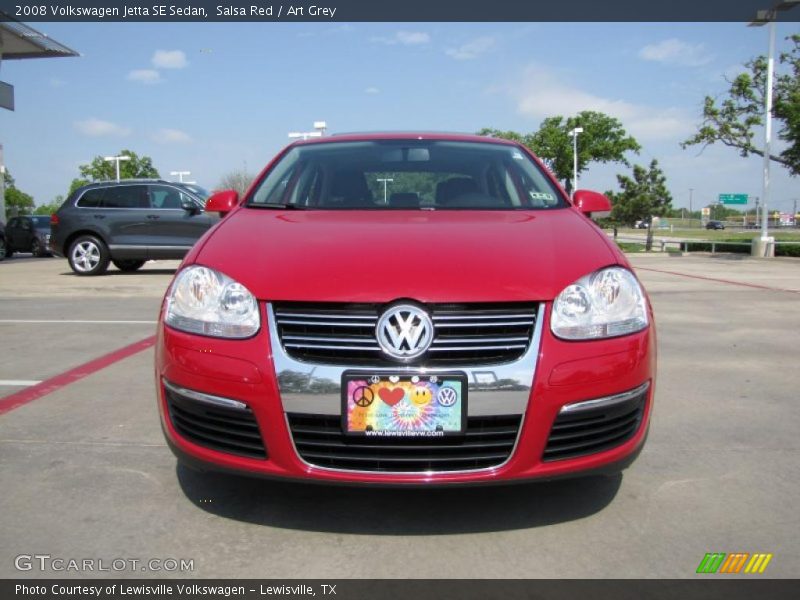 Salsa Red / Art Grey 2008 Volkswagen Jetta SE Sedan