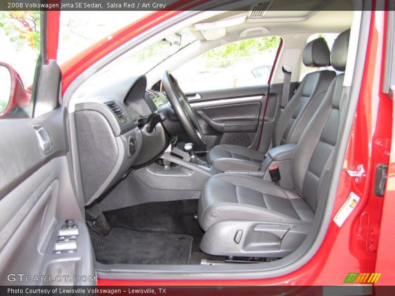 Salsa Red / Art Grey 2008 Volkswagen Jetta SE Sedan