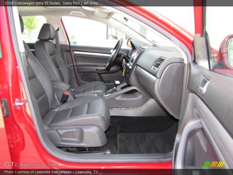 Salsa Red / Art Grey 2008 Volkswagen Jetta SE Sedan