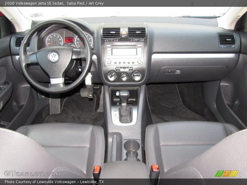 Salsa Red / Art Grey 2008 Volkswagen Jetta SE Sedan