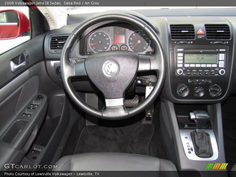 Salsa Red / Art Grey 2008 Volkswagen Jetta SE Sedan
