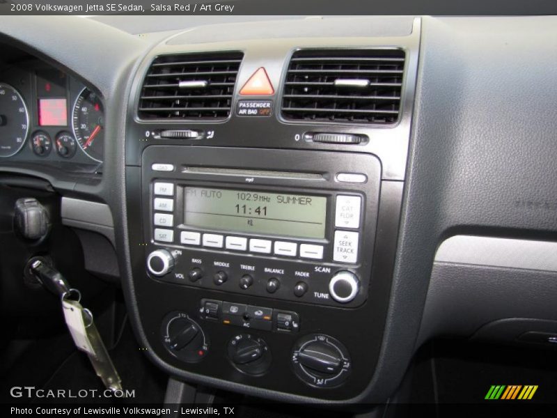 Salsa Red / Art Grey 2008 Volkswagen Jetta SE Sedan