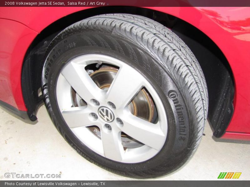 Salsa Red / Art Grey 2008 Volkswagen Jetta SE Sedan