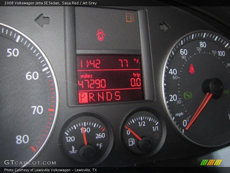 Salsa Red / Art Grey 2008 Volkswagen Jetta SE Sedan