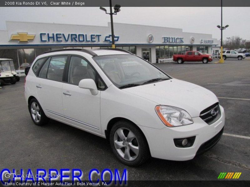 Clear White / Beige 2008 Kia Rondo EX V6