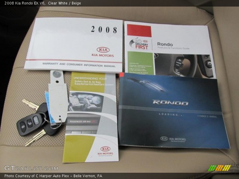 Clear White / Beige 2008 Kia Rondo EX V6