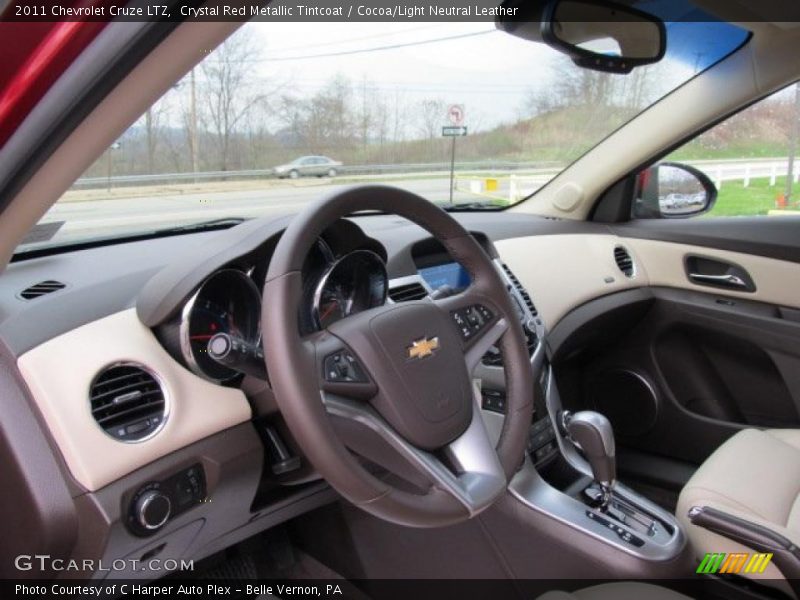 Crystal Red Metallic Tintcoat / Cocoa/Light Neutral Leather 2011 Chevrolet Cruze LTZ