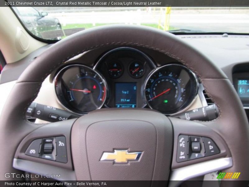 Crystal Red Metallic Tintcoat / Cocoa/Light Neutral Leather 2011 Chevrolet Cruze LTZ