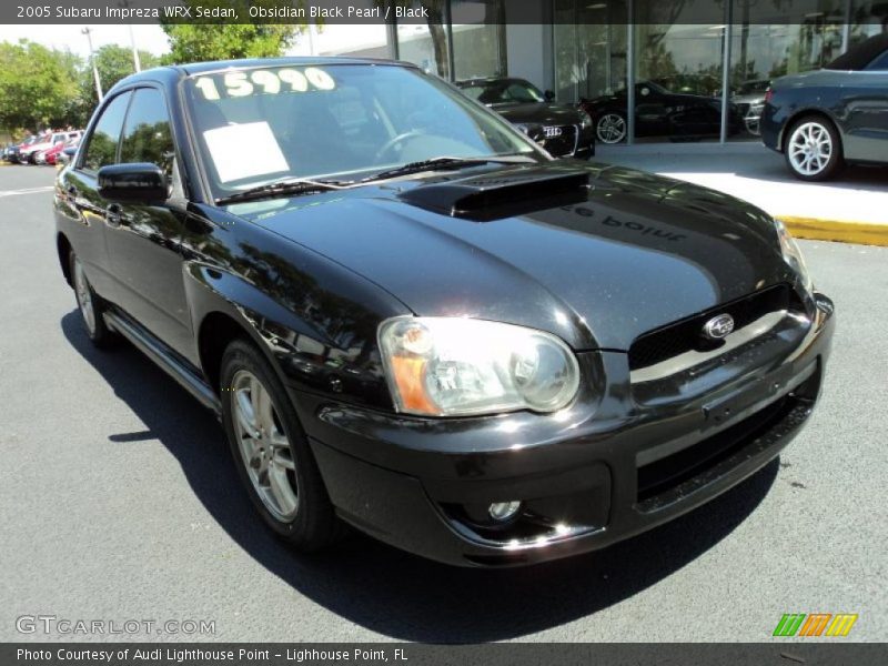 Obsidian Black Pearl / Black 2005 Subaru Impreza WRX Sedan