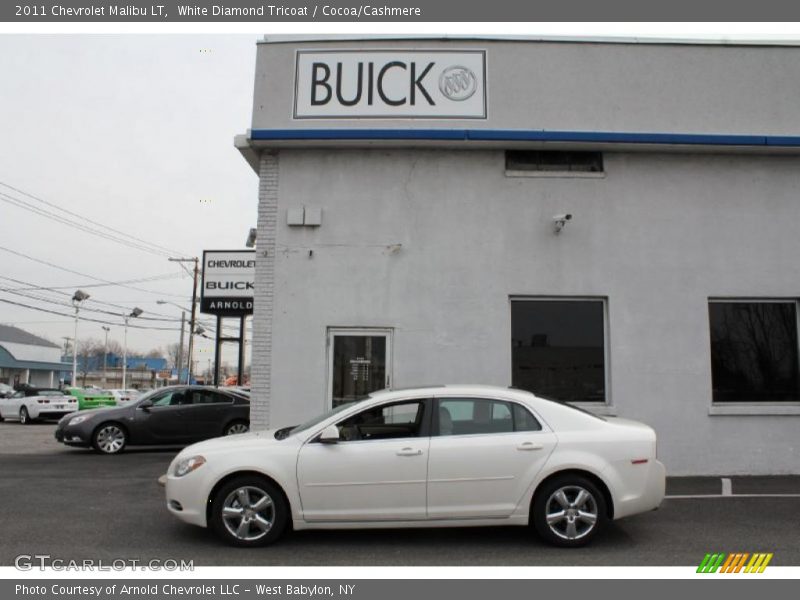 White Diamond Tricoat / Cocoa/Cashmere 2011 Chevrolet Malibu LT