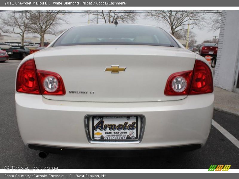 White Diamond Tricoat / Cocoa/Cashmere 2011 Chevrolet Malibu LT