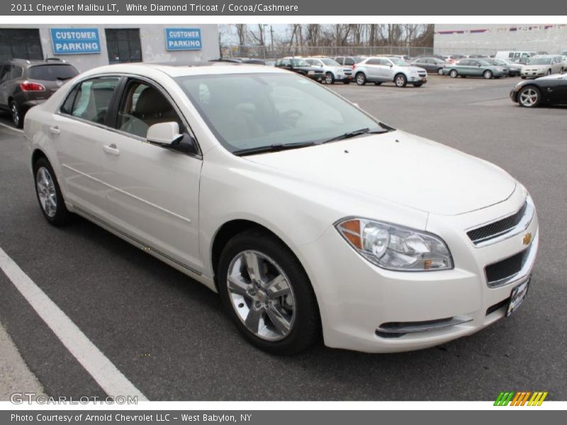 White Diamond Tricoat / Cocoa/Cashmere 2011 Chevrolet Malibu LT