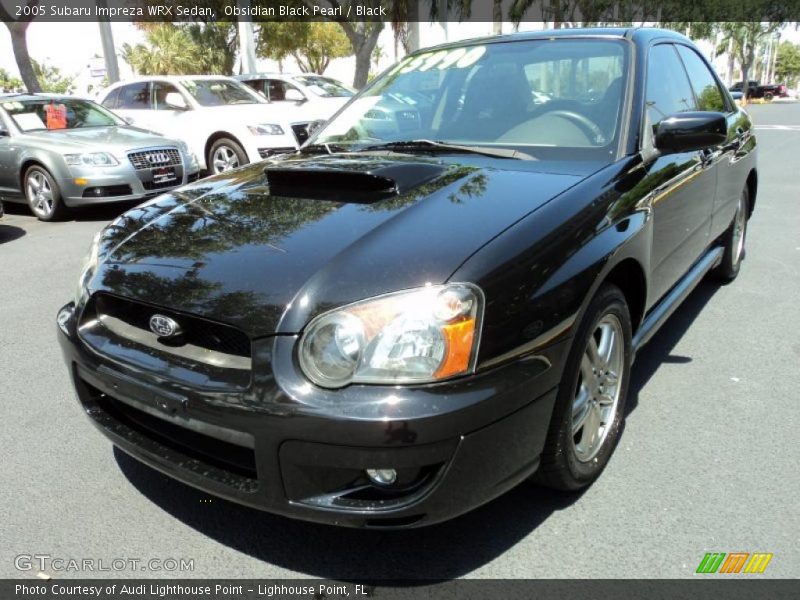 Obsidian Black Pearl / Black 2005 Subaru Impreza WRX Sedan