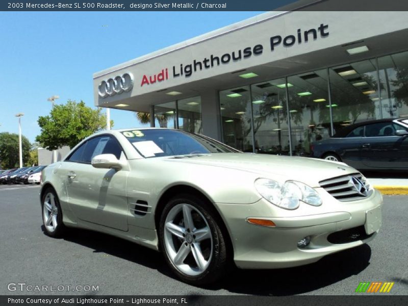 designo Silver Metallic / Charcoal 2003 Mercedes-Benz SL 500 Roadster