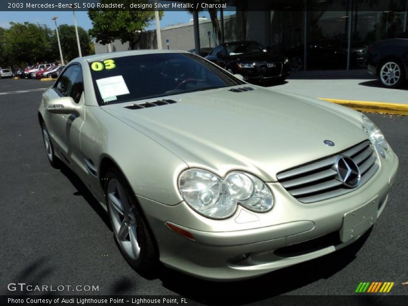 designo Silver Metallic / Charcoal 2003 Mercedes-Benz SL 500 Roadster