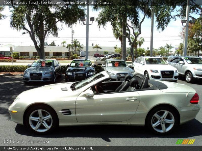 designo Silver Metallic / Charcoal 2003 Mercedes-Benz SL 500 Roadster