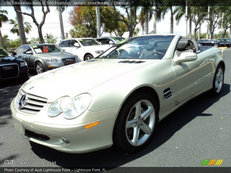 designo Silver Metallic / Charcoal 2003 Mercedes-Benz SL 500 Roadster