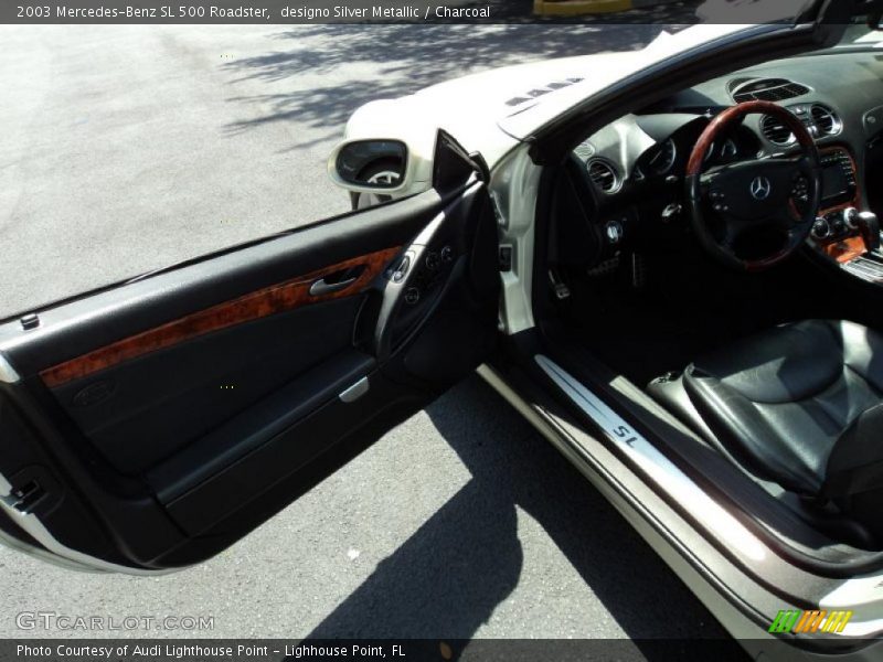 designo Silver Metallic / Charcoal 2003 Mercedes-Benz SL 500 Roadster