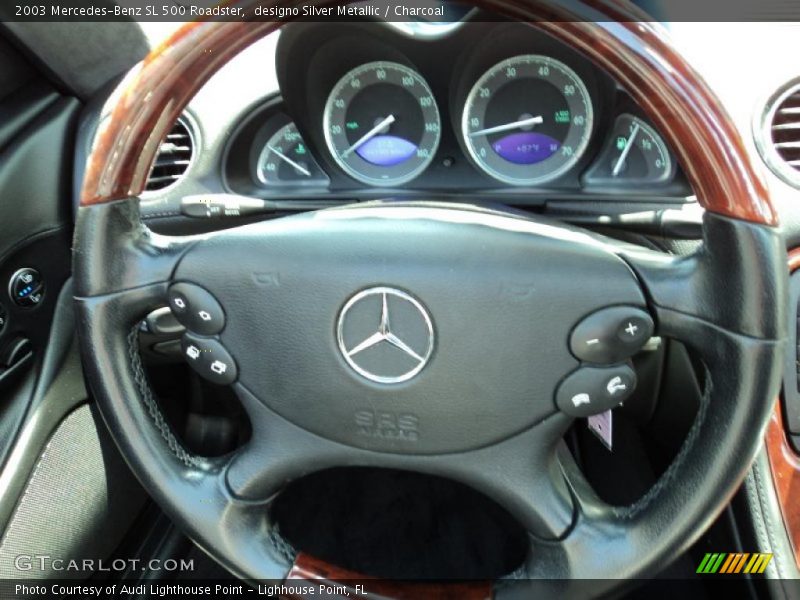 designo Silver Metallic / Charcoal 2003 Mercedes-Benz SL 500 Roadster