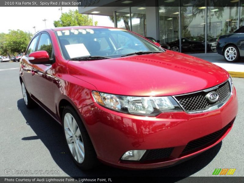 Spicy Red / Black Sport 2010 Kia Forte SX