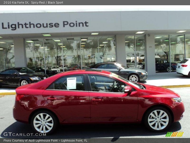 Spicy Red / Black Sport 2010 Kia Forte SX