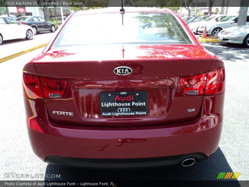Spicy Red / Black Sport 2010 Kia Forte SX