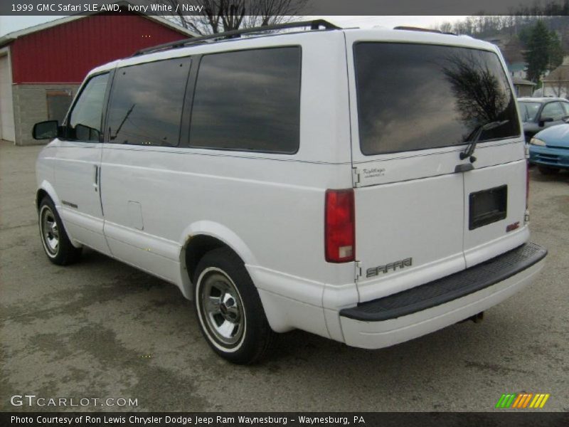 Ivory White / Navy 1999 GMC Safari SLE AWD