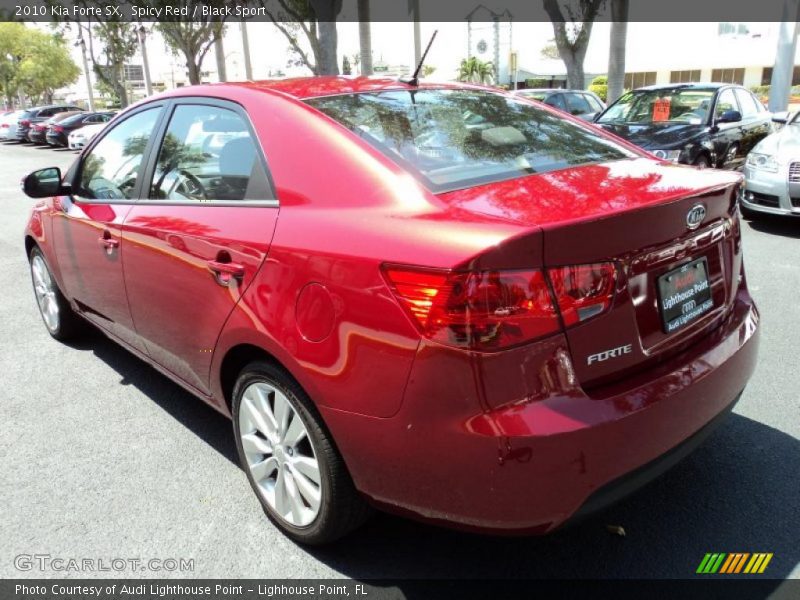 Spicy Red / Black Sport 2010 Kia Forte SX