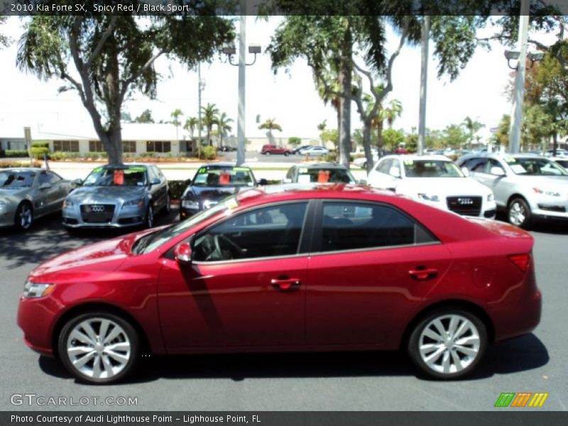 Spicy Red / Black Sport 2010 Kia Forte SX