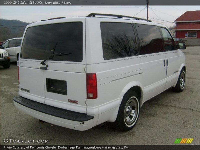 Ivory White / Navy 1999 GMC Safari SLE AWD