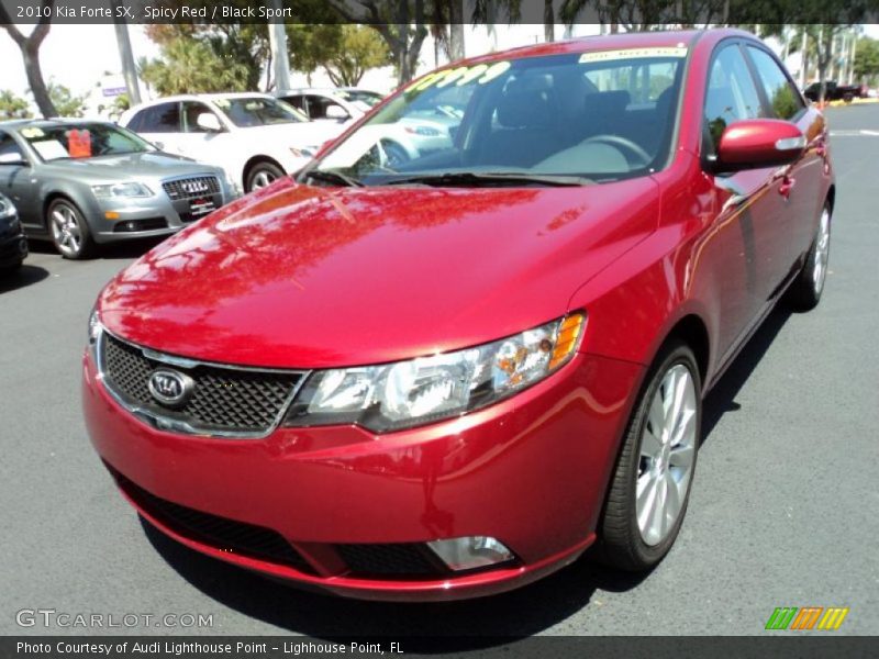 Spicy Red / Black Sport 2010 Kia Forte SX