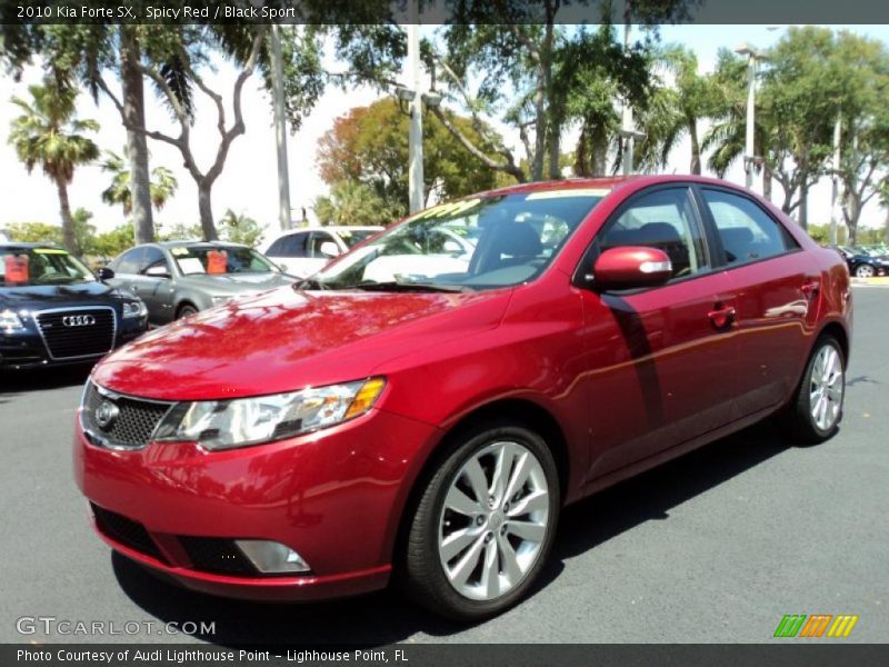 Spicy Red / Black Sport 2010 Kia Forte SX