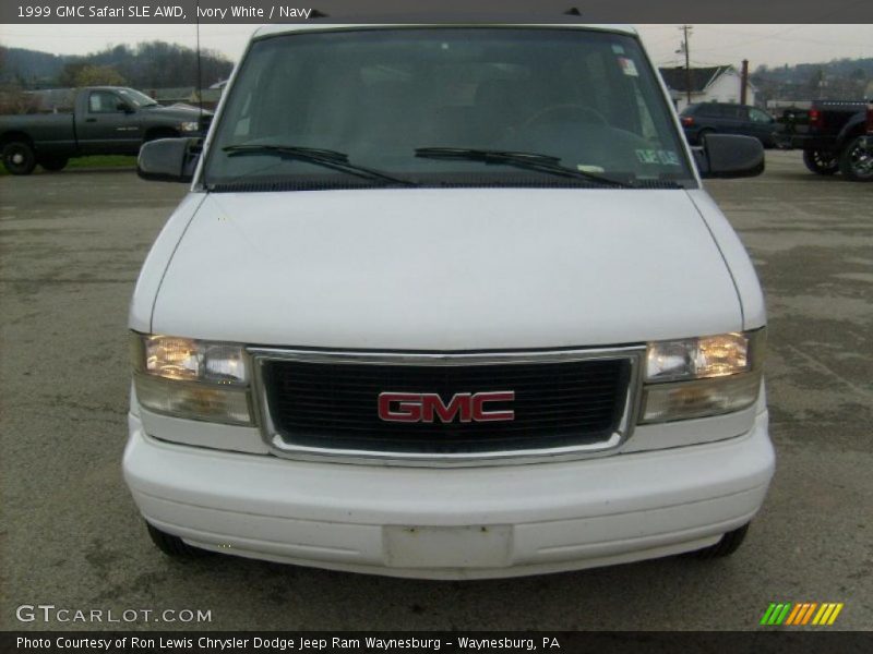 Ivory White / Navy 1999 GMC Safari SLE AWD