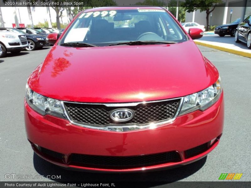 Spicy Red / Black Sport 2010 Kia Forte SX