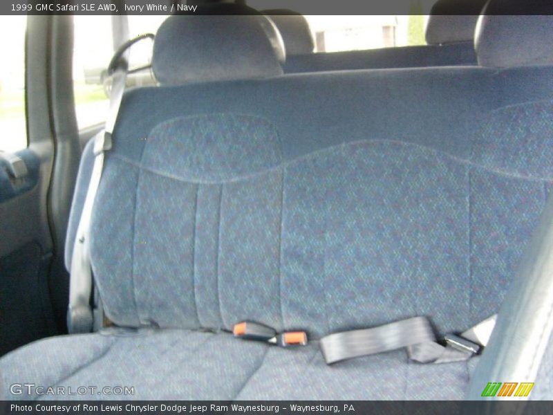 Ivory White / Navy 1999 GMC Safari SLE AWD
