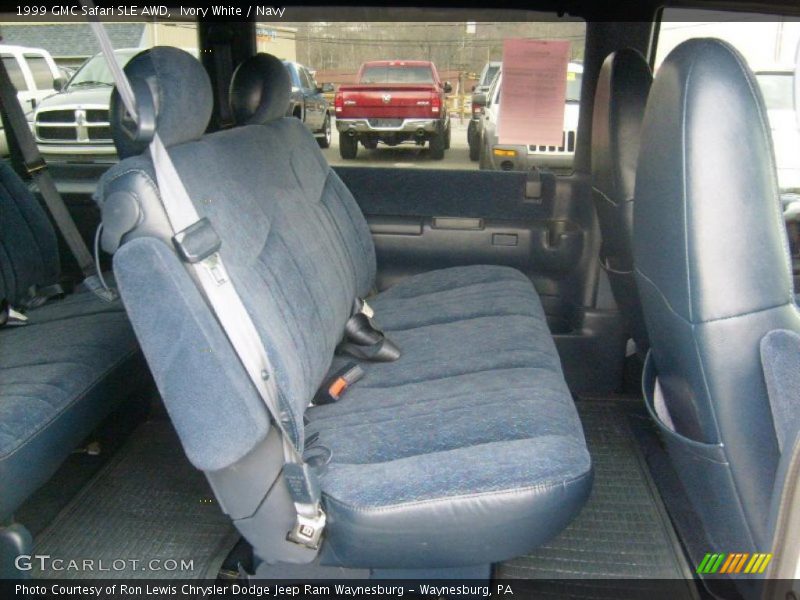 Ivory White / Navy 1999 GMC Safari SLE AWD