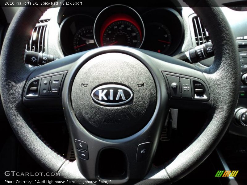 Spicy Red / Black Sport 2010 Kia Forte SX