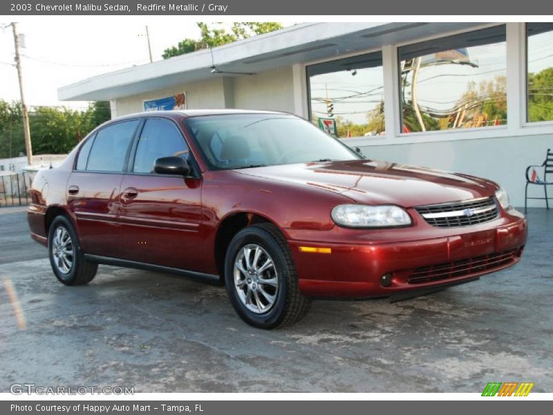 Redfire Metallic / Gray 2003 Chevrolet Malibu Sedan