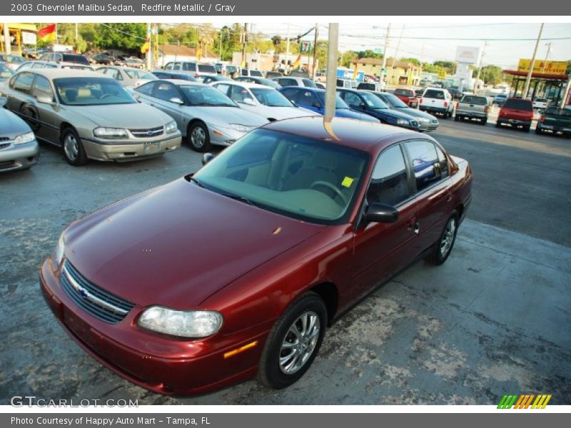 Redfire Metallic / Gray 2003 Chevrolet Malibu Sedan